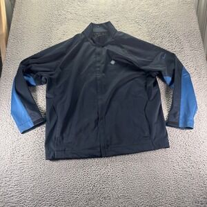 Nike Golf Jacket Mens XXL Blue Polyester Full Zip Compass Ponte Golf Course
